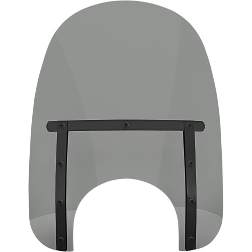 Memphis Shades Memphis Slim Windshield - 17" - 9" Headlight Cutout - Black Smoke Meb42212