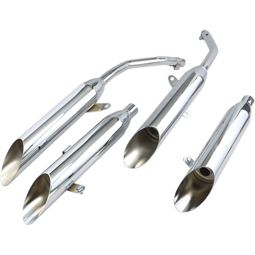 Cobra Chrome Slashcut Mufflers 1164Sc