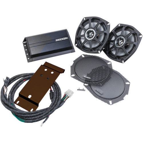 Kicker Speaker Kit - 5-1/4" - 2-Channel Amp - '98-'13 Fltr 46Hdt96