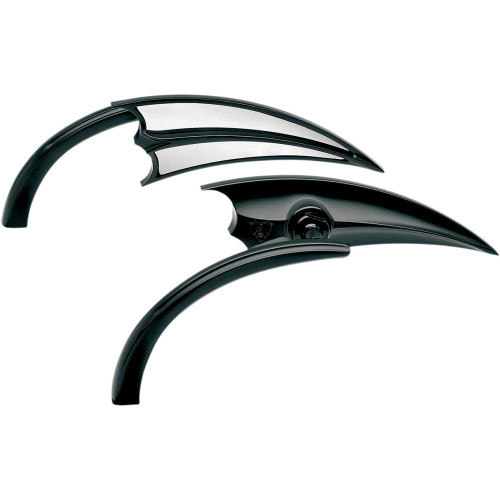 ARLEN NESS 13028 Arlen Ness Mirror - Micro - Scoop - Side View - Triangle - Black - Left 13-028