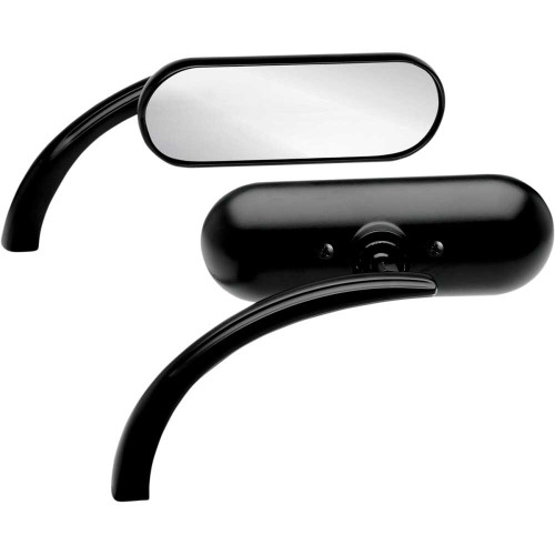 ARLEN NESS 13412 Arlen Ness Mirror - Micro - Mini - Side View - Oval - Black - Left 13-412