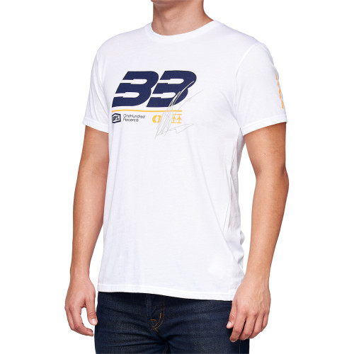 100% Bb33 Signature T-Shirt - White - Medium Bb-32140-000-11