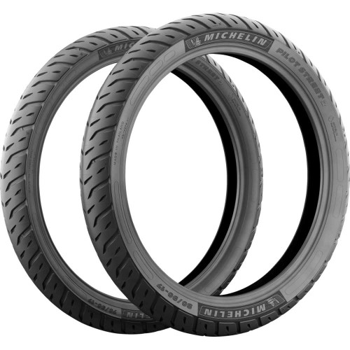 MICHELIN 63992 Michelin Tire - Pilot Street 2 - Front/Rear - 80/90-14 - 46S 63992