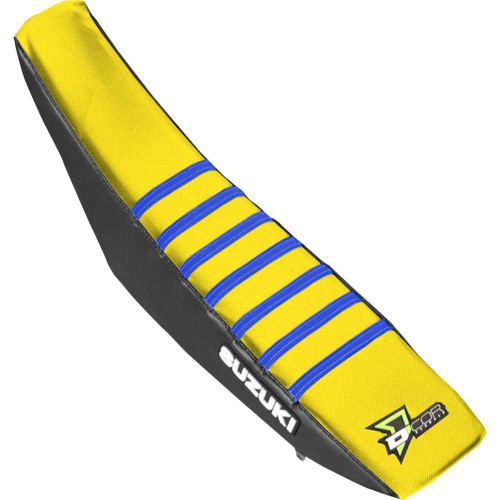 D'COR VISUALS 3040454 D'Cor Visuals Seat Cover - Black/Yellow/Blue - Rmz250/450 '04-'18 30-40-454