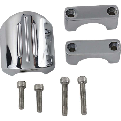 DAKOTA DIGITAL BKT5001 Dakota Digital Chrome Clamp Mount - For 1" T-Bar/Riser Handlebar Bkt-5001