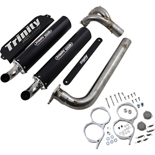Trinity Racing Stage 5 Dual Exhaust - Black Tr-4174D-Bk Trinity Racing Stage 5 Dual Exhaust - Black Tr-4174D-Bk