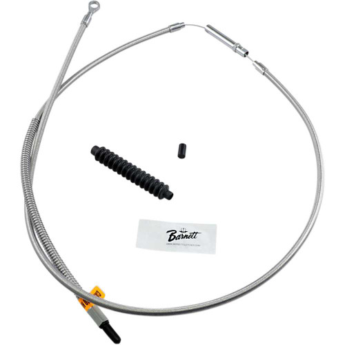 BARNETT 102301000000 Barnett High-Efficiency Stainless Steel Clutch Cable For Harley-Davidson - +10" 102-30-10005-10