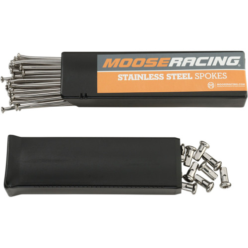 Moose Racing Spoke Set - Stainless Steel - Rear - 19" 1-22-209-S