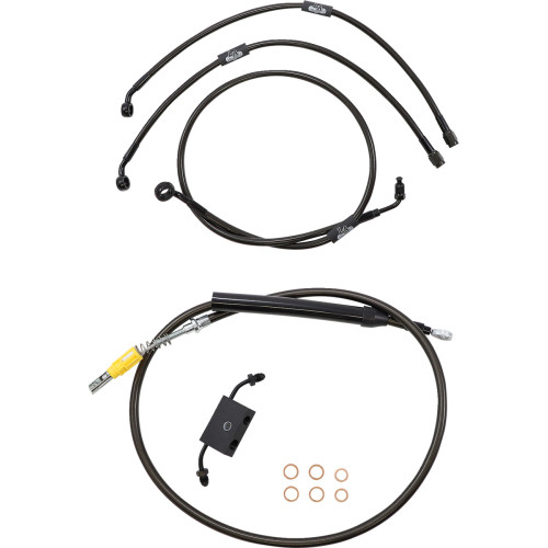 La Choppers Handlebar Cable/Brake Line Kit - Quick Connect - 18" - 20" Ape Hanger Handlebars - Midnight La-8157Kt-19M La Choppers Handlebar Cable/Brake Line Kit - Quick Connect - 18" - 20" Ape Hanger Handlebars - Midnight La-8157Kt-19M