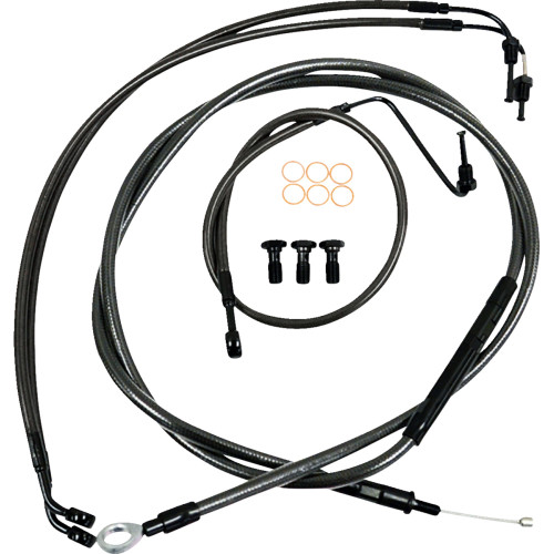 La Choppers Handlebar Cable/Brake Line Kit - Quick Connect - 12" - 14" Ape Hanger Handlebars - Midnight La-8155Kt-13M La Choppers Handlebar Cable/Brake Line Kit - Quick Connect - 12" - 14" Ape Hanger Handlebars - Midnight La-8155Kt-13M