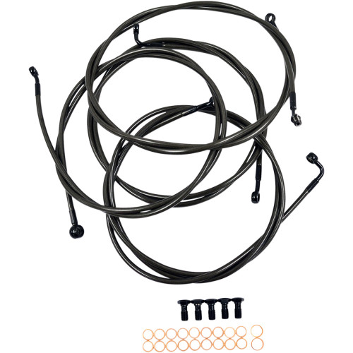 La Choppers Handlebar Cable/Brake Line Kit - 15" - 17" Ape Hanger Handlebars - Midnight La-8052Kt-16M La Choppers Handlebar Cable/Brake Line Kit - 15" - 17" Ape Hanger Handlebars - Midnight La-8052Kt-16M