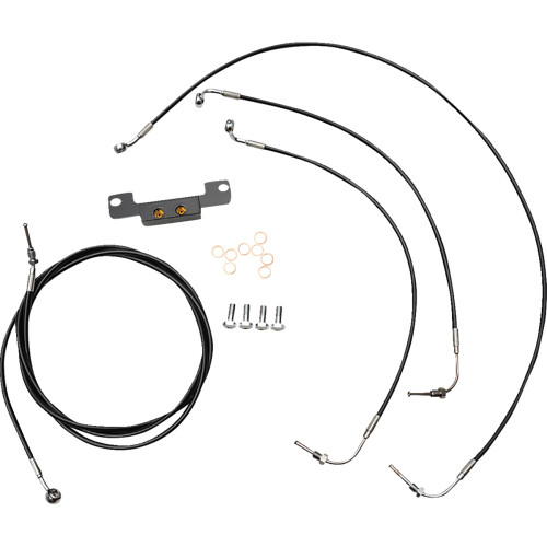 La Choppers Handlebar Cable/Brake Line Kit - Stock Ape Hanger Handlebars - Black Vinyl La-8056Kt-08B La Choppers Handlebar Cable/Brake Line Kit - Stock Ape Hanger Handlebars - Black Vinyl La-8056Kt-08B