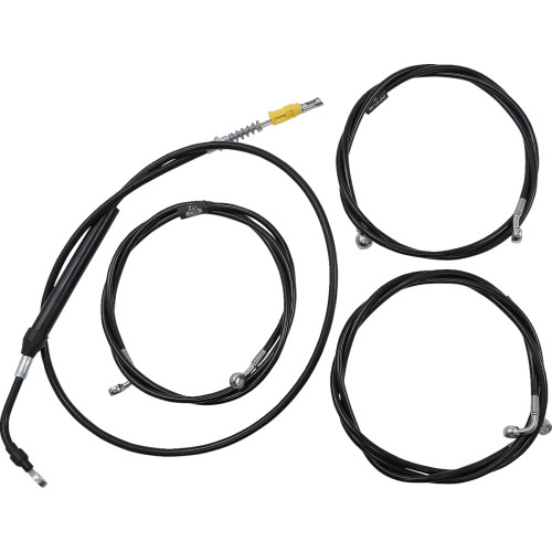 La Choppers Handlebar Cable/Brake Line Kit - 18" - 20" Ape Hanger Handlebars - Black Vinyl La-8056Kt-19B