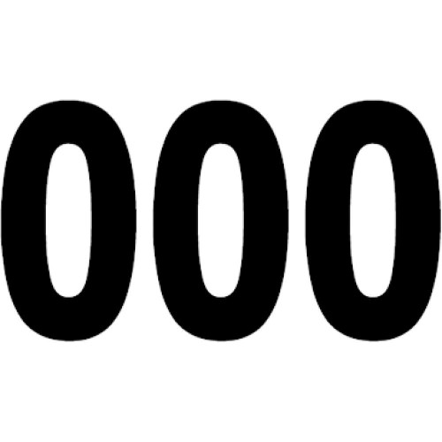 FACTORY EFFEX 024340 Factory Effex Pro Number 0 - Black - 7" 02-4340