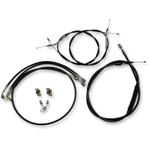 LA CHOPPERS LA8122KT13B La Choppers Handlebar Cable/Brake Line Kit - 12" - 14" Ape Hanger Handlebars - Black Vinyl La-8122Kt-13B