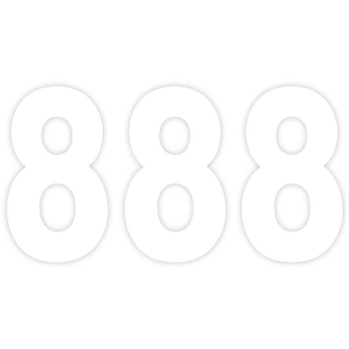 FACTORY EFFEX 024358 Factory Effex Pro Number 8 - White - 7" 02-4358