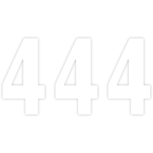 FACTORY EFFEX 030204 Factory Effex Mini Pro Number 4 - White - 5" 03-0204