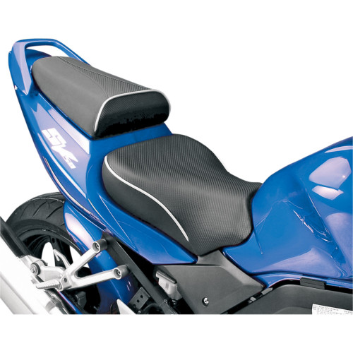 Sargent World Sport Performance Seat - Black - Carbon Fx - With Cover - Suzuki '04-'09 Wsp-596-19
