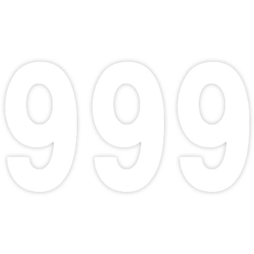 FACTORY EFFEX 030209 Factory Effex Mini Pro Number 9 - White - 5" 03-0209