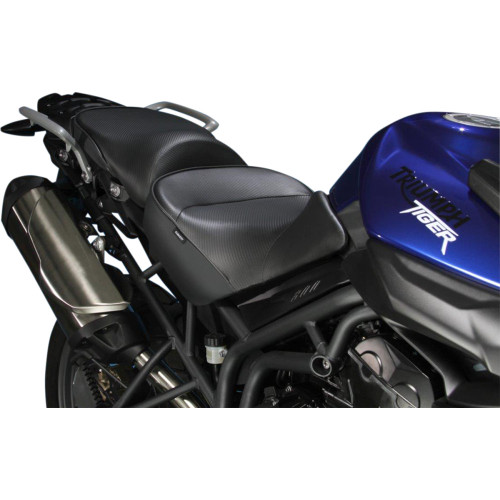 Sargent World Sport Performance Seat - Black - Carbon Fx - Regular - Tiger 800 '11-'18 Ws-617-19