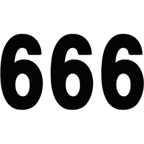 FACTORY EFFEX 030276 Factory Effex Mini Pro Number 6 - Black - 5" 03-0276