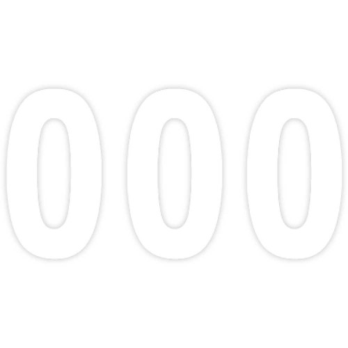 FACTORY EFFEX 042560 Factory Effex Mini Pro Number 0 - White - 4" 04-2560