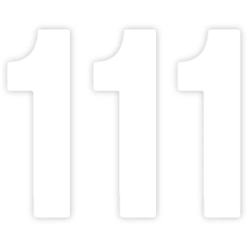 FACTORY EFFEX 042561 Factory Effex Mini Pro Number 1 - White - 4" 04-2561