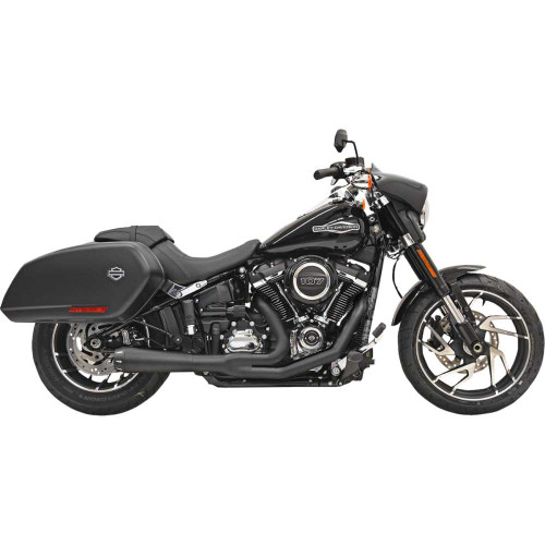 BASSANI XHAUST 1S81RB Bassani Xhaust 2-Into-1 Road Rage Exhaust System - Black 1S81Rb