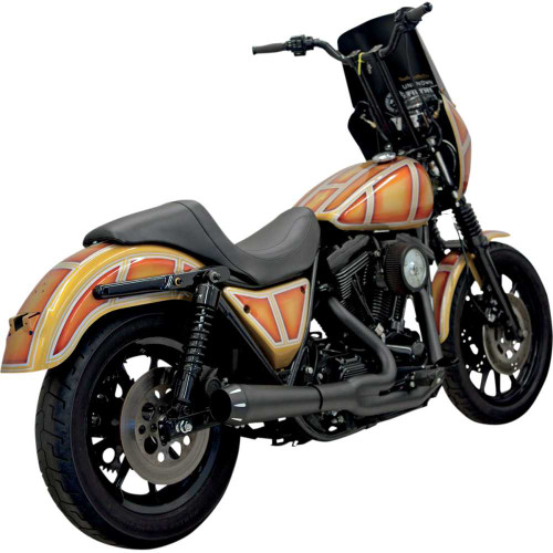 BASSANI XHAUST 1FXR2B Bassani Xhaust Road Rage 2:1 Exhaust - Black 1Fxr2B