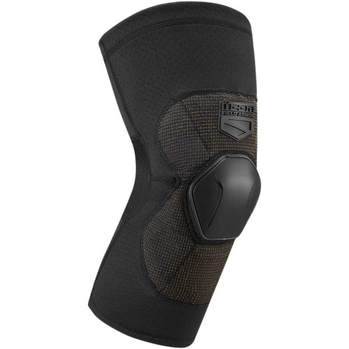 ICON 2704-0501 Icon Field Armor Compression Knee Guards - Black - Medium