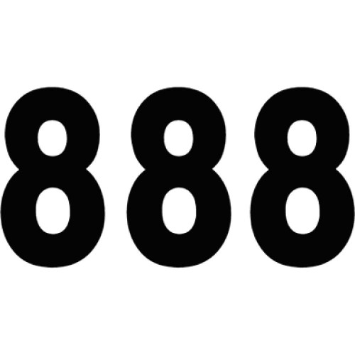 FACTORY EFFEX 024368 Factory Effex Pro Number 8 - Black - 8" 02-4368