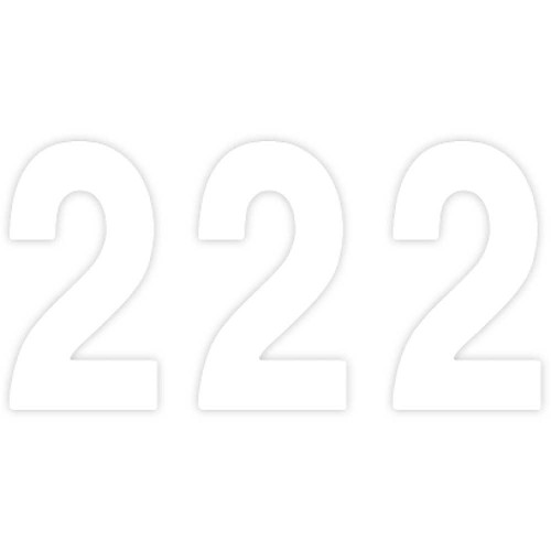 FACTORY EFFEX 024372 Factory Effex Pro Number 2 - White - 8" 02-4372