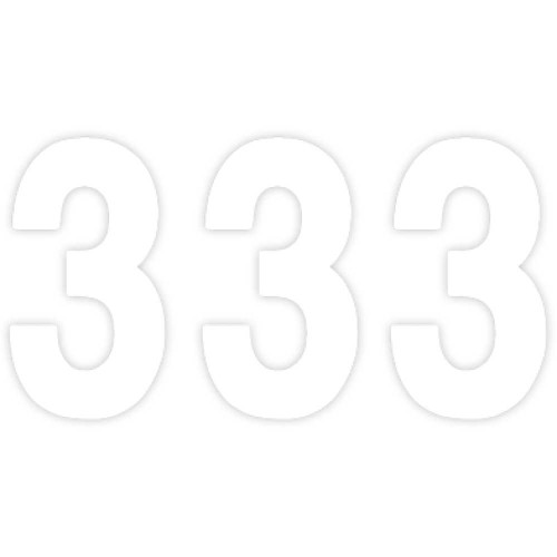 FACTORY EFFEX 024373 Factory Effex Pro Number 3 - White - 8" 02-4373