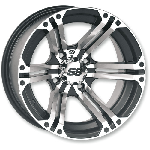 Itp Wheel - Ss212 - Front/Rear - Machined Black - 12X7 - 4/137 - 5+2 1228370404B