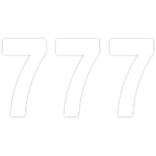 FACTORY EFFEX 024377 Factory Effex Pro Number 7 - White - 8" 02-4377