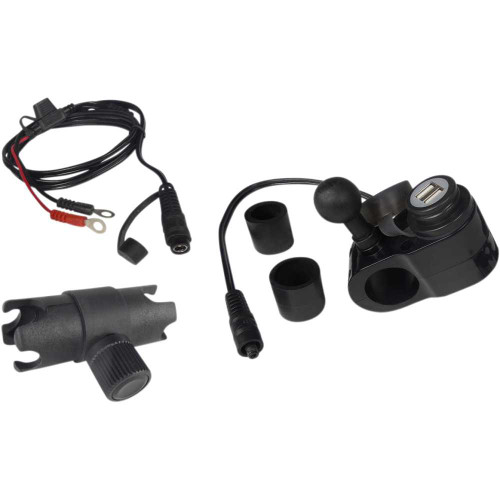 GEARS CANADA 1003661 Gears Canada Dual Usb Charger - 1" Ball Mount - Black 100366-1