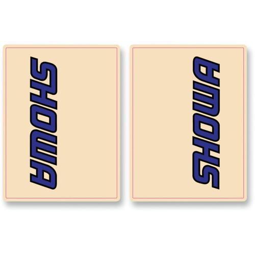 Flu Designs Inc. Upper Fork Decal - Showa - Blue/Black 01011