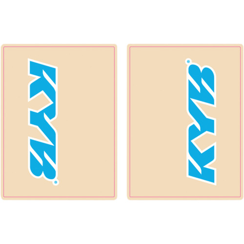 Flu Designs Inc. Upper Fork Decal - Kyb - Blue/White 01014