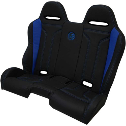BS SAND PEBEBLDTR Performance Bench Seat - Black/Blue - Polaris '14-'20 Pebebldtr