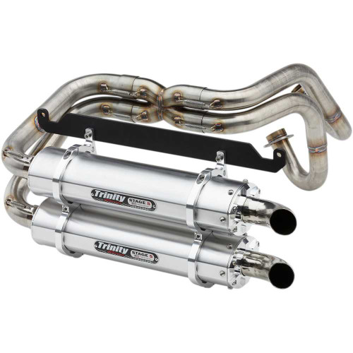 TRINITY RACING TR4170D Trinity Racing Dual Exhaust - Brushed - Talon Tr-4170D