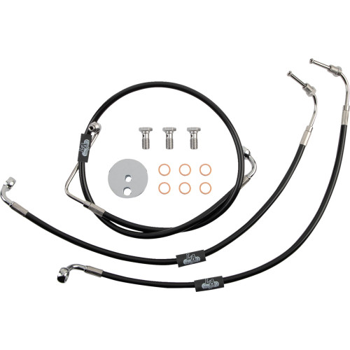 La Choppers Brake Line - 18" - 20" Ape Hanger Handlebars - Black La-8230B19B