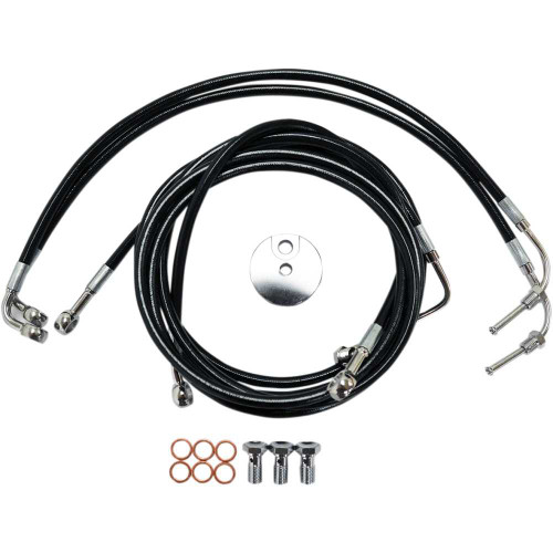 LA CHOPPERS LA8051B08B La Choppers Brake Line - Mini Ape Hanger Handlebars - Black La-8051B08B