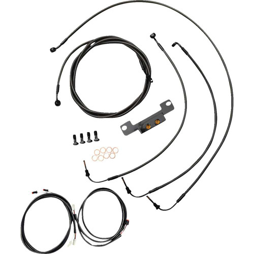 LA CHOPPERS LA8056KT308M La Choppers Cable Kit - Stock Handlebars - Abs - Midnight La-8056Kt3-08M