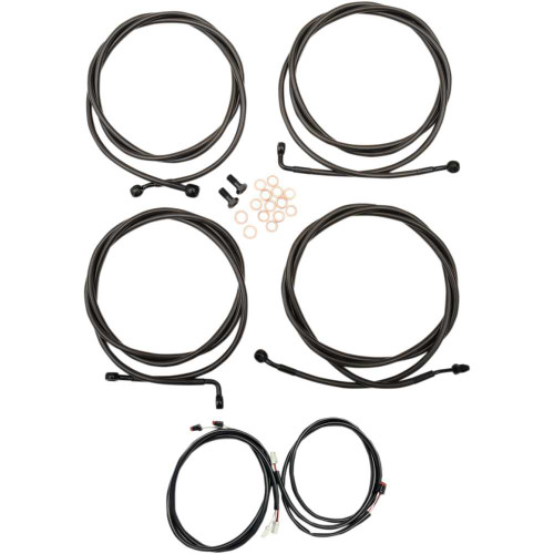 LA CHOPPERS LA8054KT316M La Choppers Cable Kit - 15" - 17" Handlebars - Midnight La-8054Kt3-16M