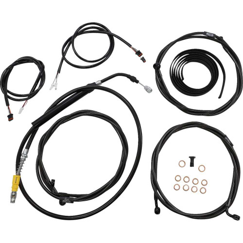 LA CHOPPERS LA8056KT316B La Choppers Cable Kit - 15" - 17" Handlebars - Abs - Black La-8056Kt3-16B