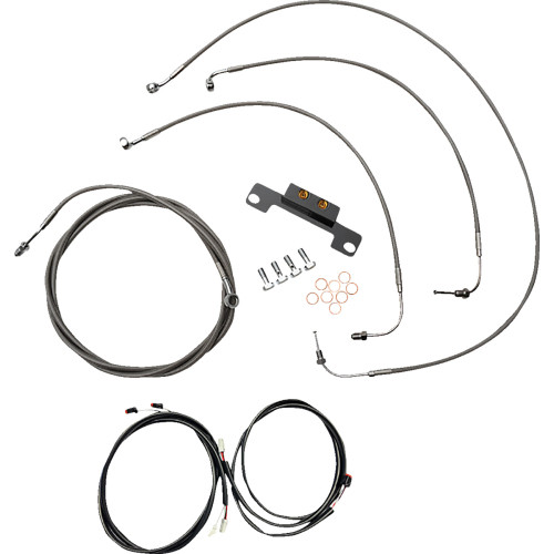 La Choppers Cable Kit - Stock Handlebars - Abs - Stainless La-8056Kt3-08