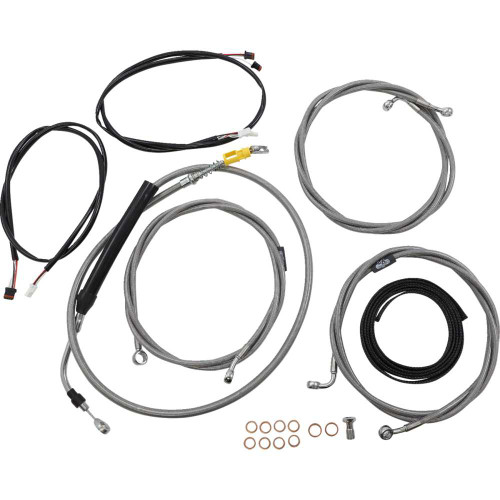LA CHOPPERS LA8056KT313 La Choppers Cable Kit - 12" - 14" Handlebars - Abs - Stainless La-8056Kt3-13