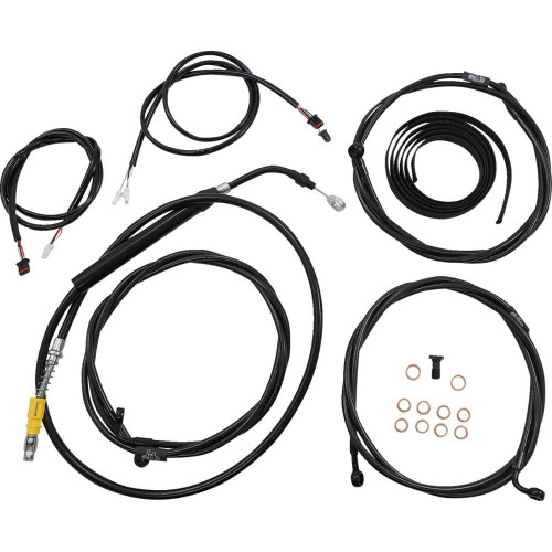 LA CHOPPERS LA8056KT313M La Choppers Cable Kit - 12" - 14" Handlebars - Abs - Midnight La-8056Kt3-13M