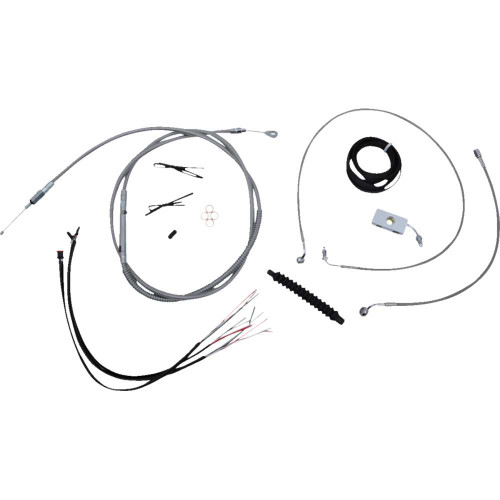 LA CHOPPERS LA8156KT213 La Choppers Handlebar Cable/Brake Line Kit - Quick Connect - Complete - 12" - 14" Handlebars - Stainless La-8156Kt2-13