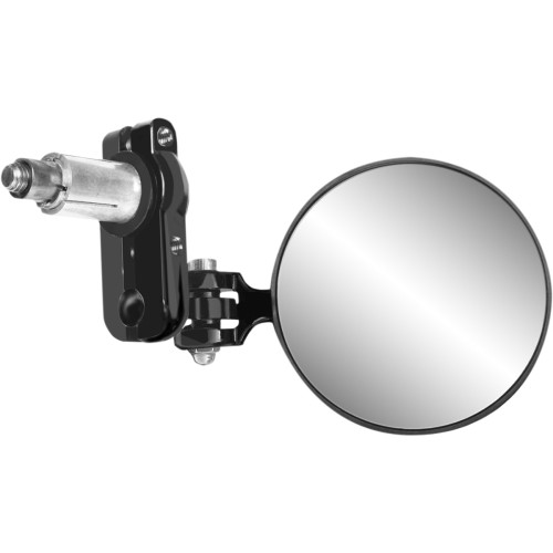 Parts Unlimited Mirror - Handlebar End - Round - Black